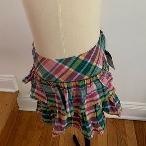 Ralph Lauren Girls’ Plaid Tiered Skirt Sz 6 NWT